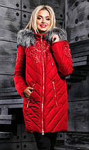 Женская зимняя куртка красного цвта