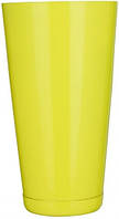 Шейкер барный "Бостон" нержавеющий круглый жёлтый V 750 мл H 175 мм