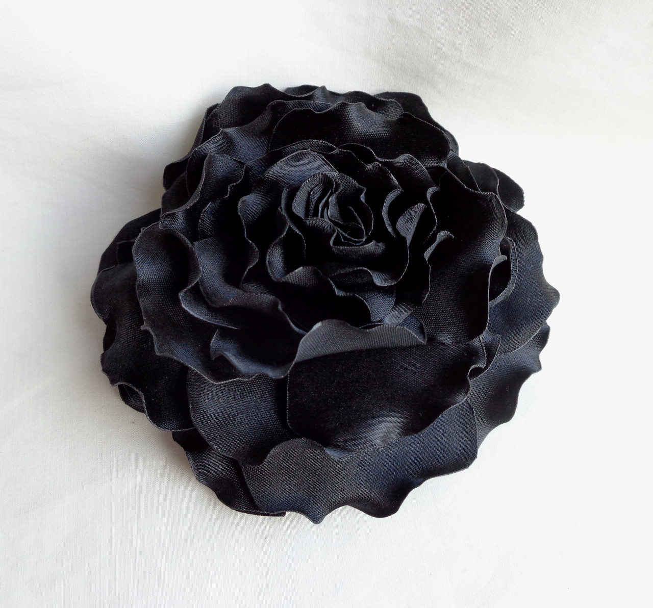 Брошь цветок из ткани ручной работы "Черная гвоздика"-купить-в интернет-магазине AnnaRose