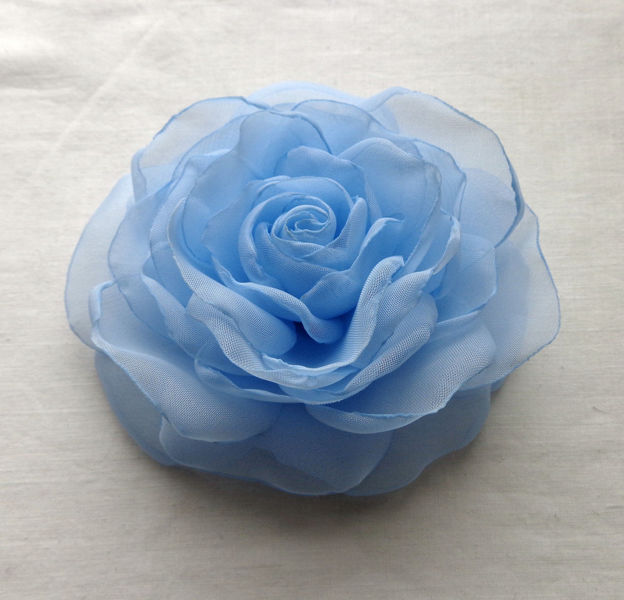 Брошь цветок из ткани ручной работы "Голубая роза"-купить- в интернет-магазине AnnaRose