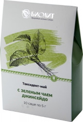 Токсидонт-май с зеленым чаем Джинсейдо (антиоксидант, интоксикация, отравление, онкология, токсины, иммунитет)