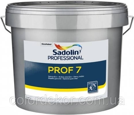 

Матовая краска Sadolin PROF 7 для стен и потолков 10л, Белый