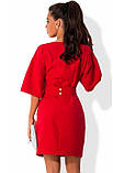 Деловое красное платье с карманами, фото 2