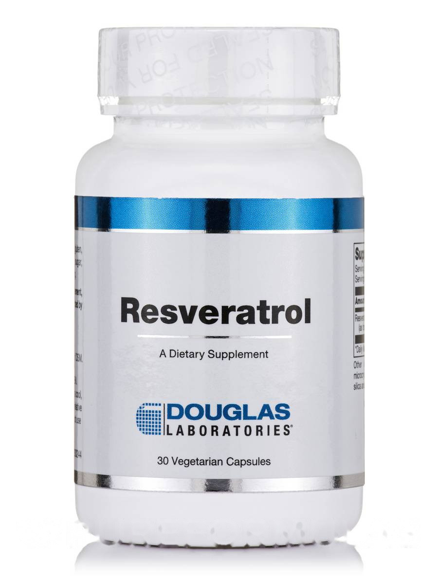 

Ресвератрол, Resveratrol, Douglas Laboratories, 30 вегетарианских капсул