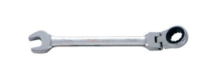 Ключ рожково-накидной трещоточный шарнирный 8 мм L=130 мм