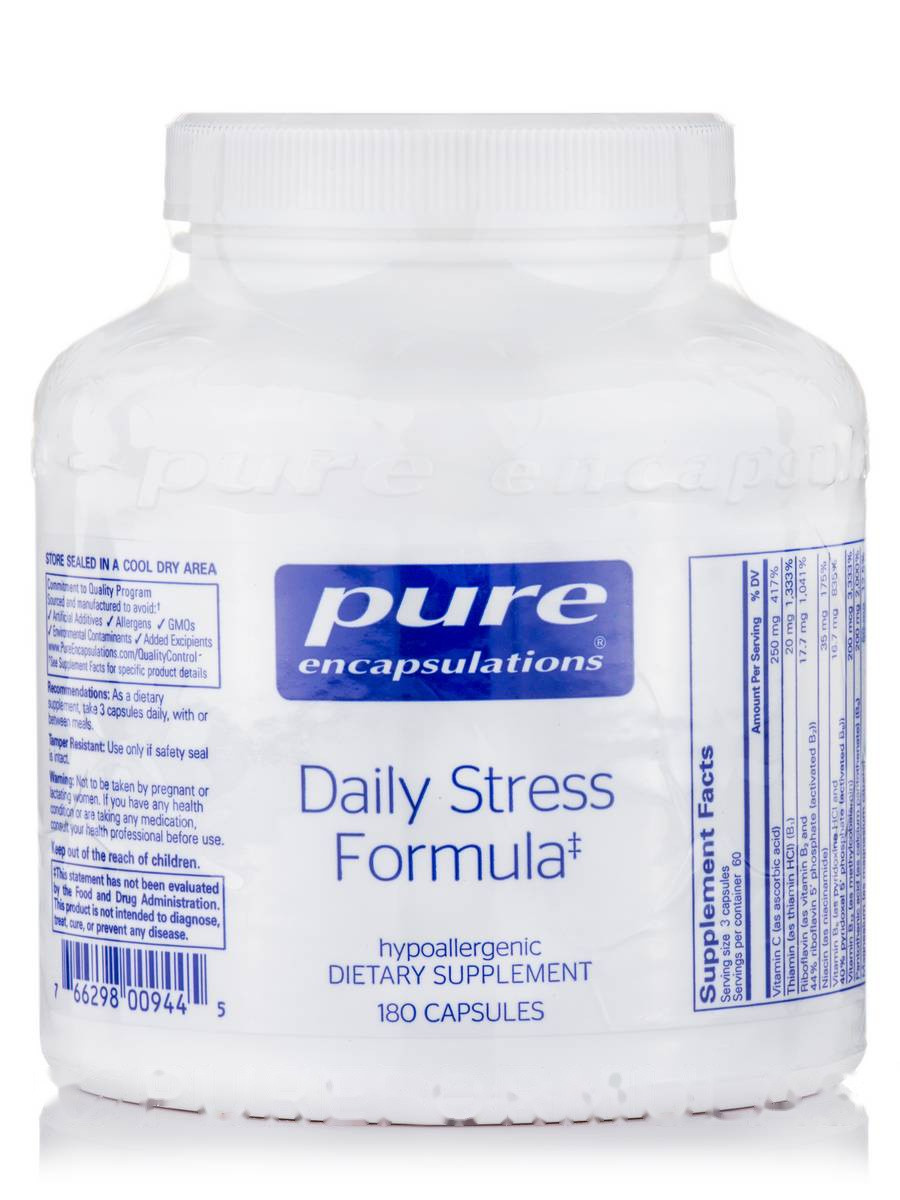 

Ежедневная стресс-формула, Daily Stress Formula, Pure Encapsulations, 180 капсул