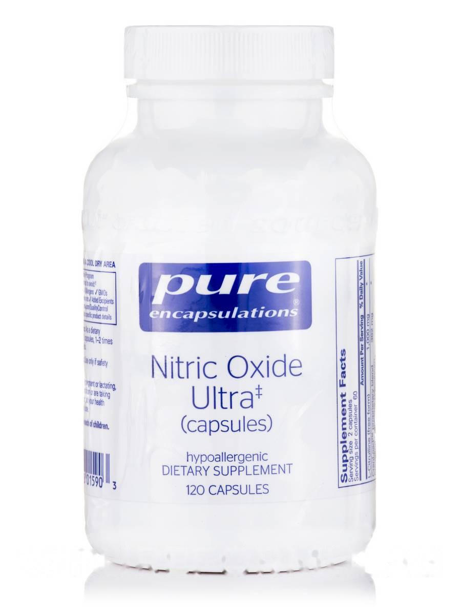 

Оксид азота Ультра, Nitric Oxide Ultra, Pure Encapsulations, 120 капсул