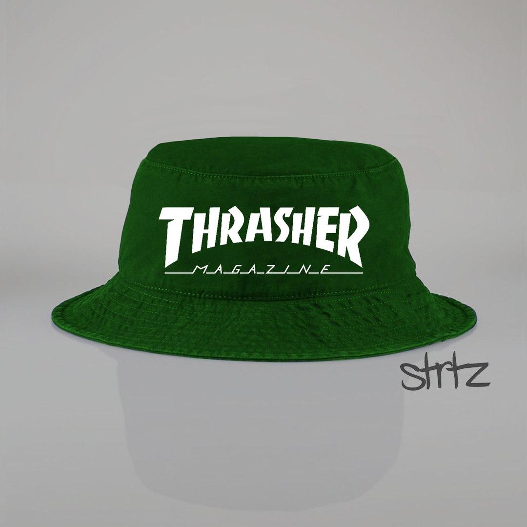 

Стильная зелёная панама Thrasher