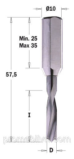 

310.530.22 Свердло NP HWM D=3x9 L=57,5 S=10x25 LH XTREME-HW