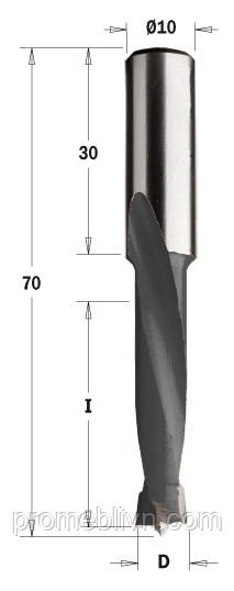 

311.110.11 Свердло NP HW D=11 I=35 L=70 S=10x30 RH