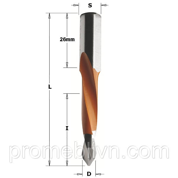 

314.100.41 Свердло P HW D=10 I=35 L=70 S=10x26 RH XTREME