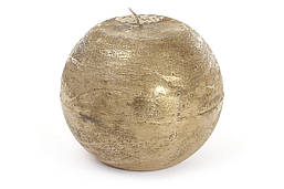 Декоративна свічка у формі кулі 10 см, колір -золото