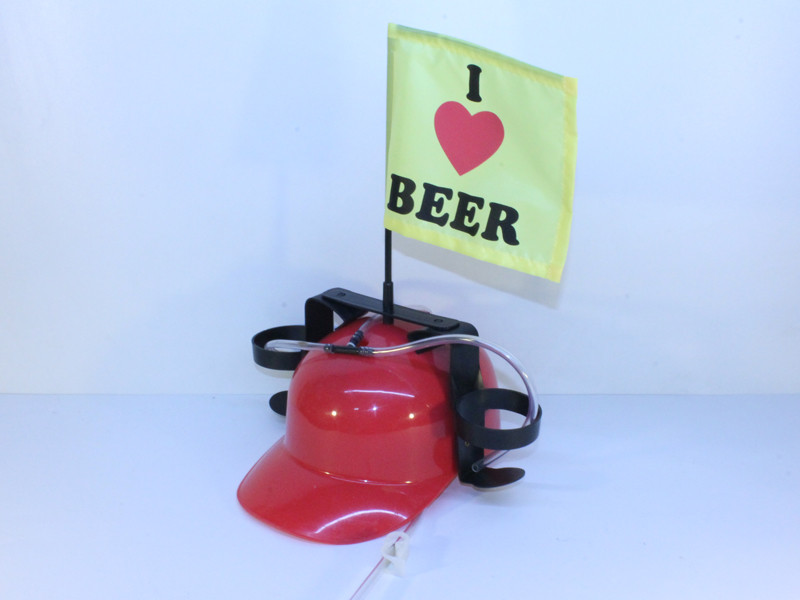 Каска для пива с флагом «I Love Beer»