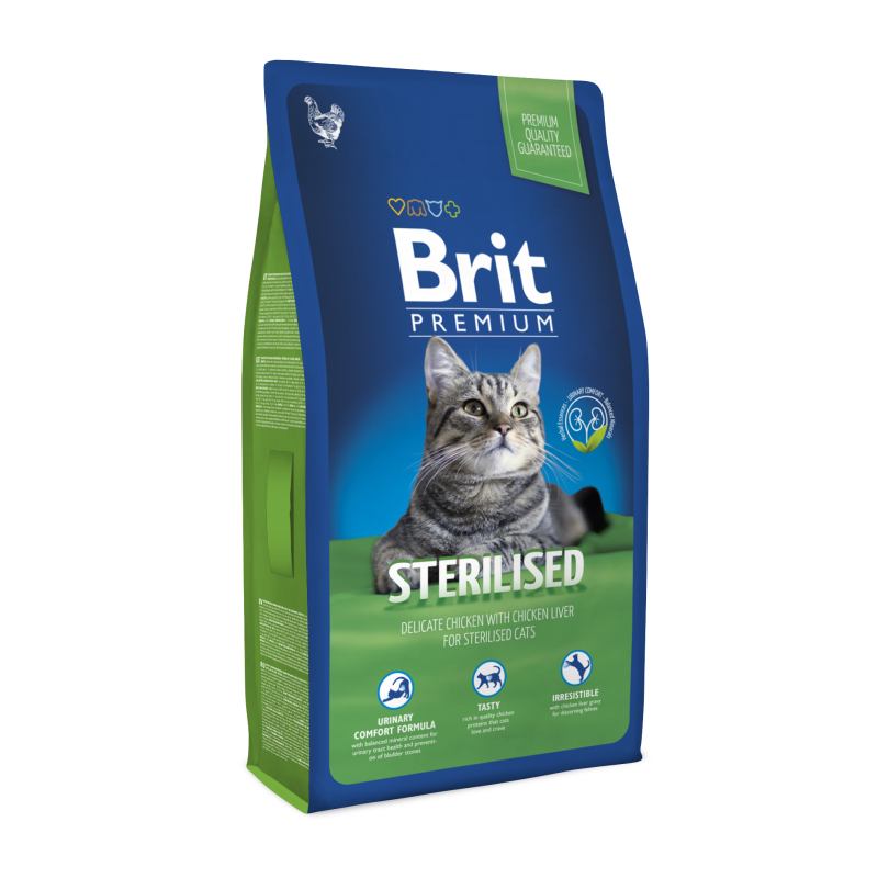 

Brit Premium Cat Sterilized корм с курицей для стерилизованых котов 8кг