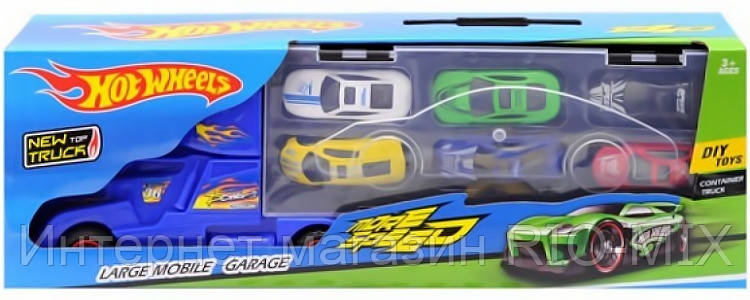 

Грузовик Hot Wheels с машинками JH933-1, Разные цвета