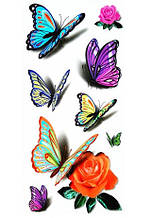 Тимчасове татуювання метелики і троянди