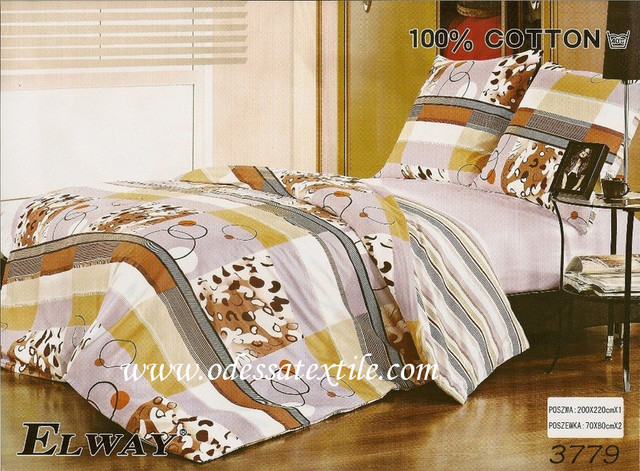 Комплект постельного белья полуторный Elway 3779 cатин