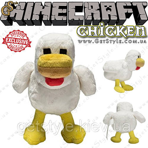 

Игрушка Курица из Minecraft - "Chicken" - 19 х 19 см, Бело-желтый.