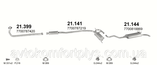 

Труба приемная (коллекторная) RENAULT R19 1.4