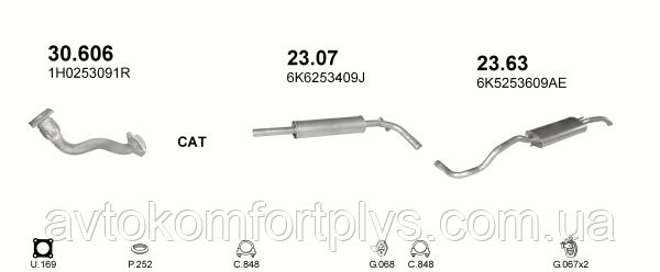 

Резонатор (выхлопная система) SEAT CORDOBA 1.0