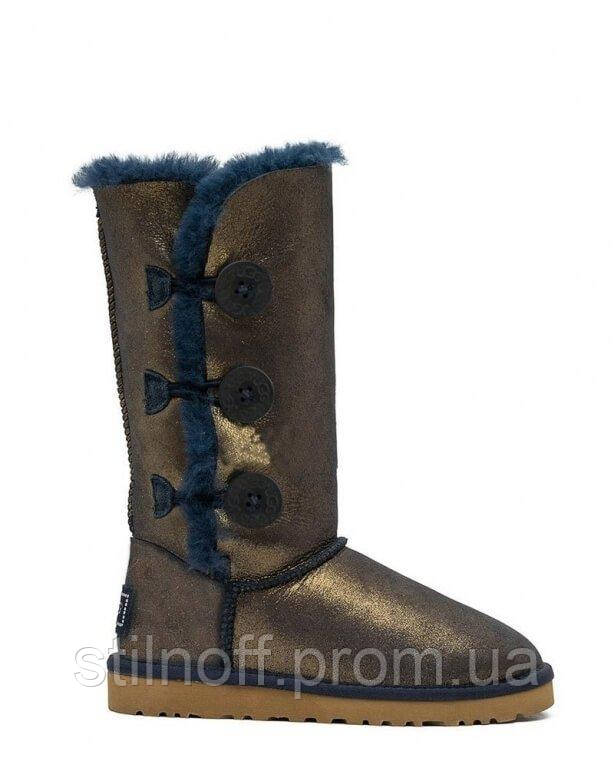 

Женские угги UGG Bailey Button Triplet Nappa Blue Gold