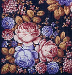Квіткова казка 1458-14, павлопосадский вовняну хустку з вовняної бахромою, фото 6