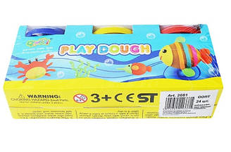 Масса для лепки Play dough 2081 (3 цв. по 10 гр) в баночках