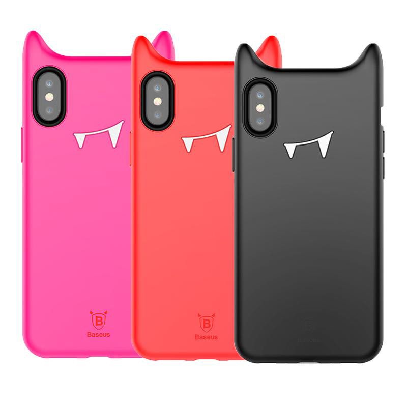 

Силиконовый чехол iPhone X Baseus Davil Baby, Разные цвета
