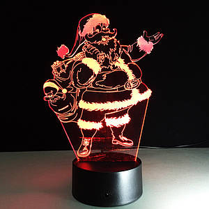 3D Світильник Санта Клаус 