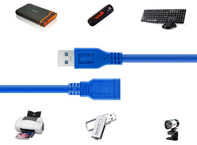Кабель подовжувач USB 3.0 AM - AF, 0.5 м, синій