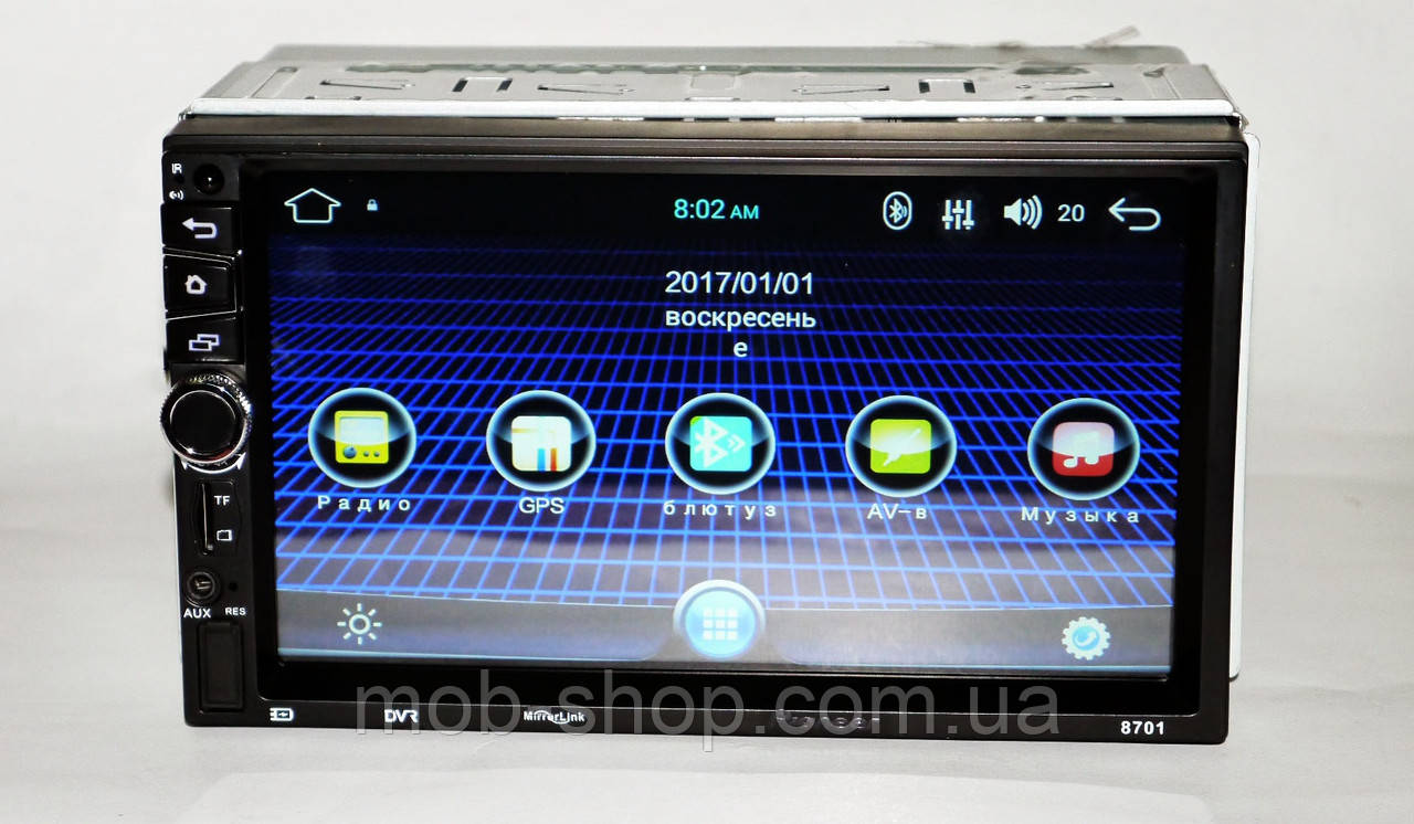 

2 din Автомагнитола пионер Pioneer 8701 Android GPS+WiFi+4Ядра (2 дин магнитола на андроиде с навигацией)