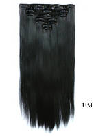 Накладные ровные волосы  7 прядей на клипсах,трессы длинна 55 см.