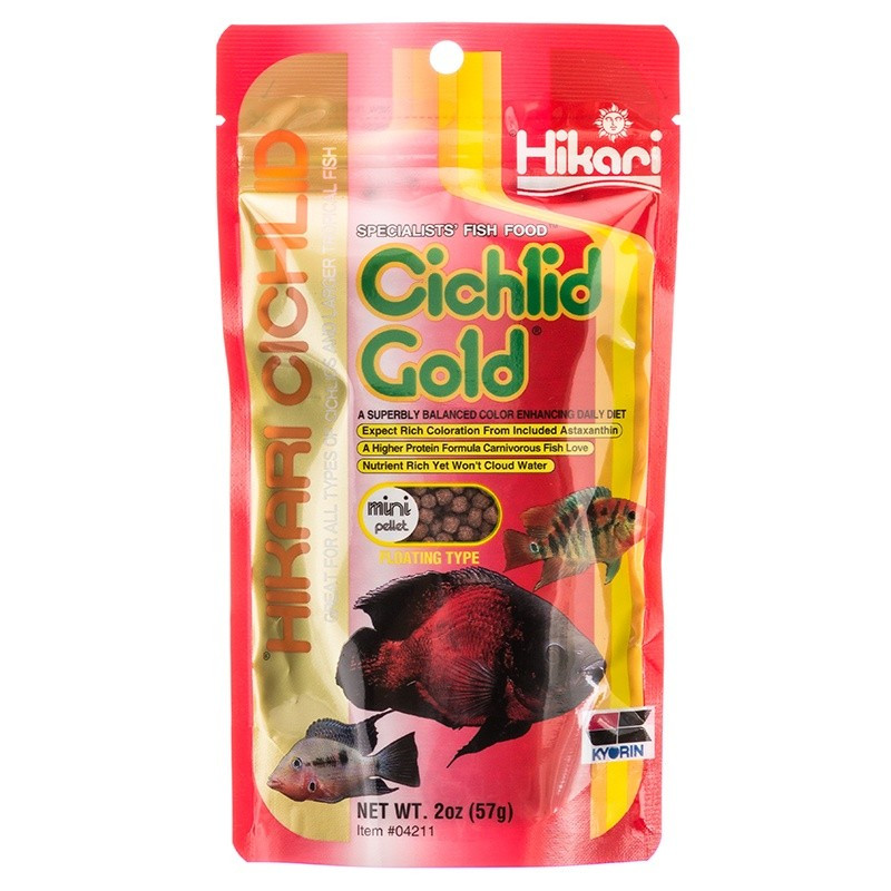 

Корм для Американских (хищных) цихлид Hikari Cichlid Gold mini, 57 г