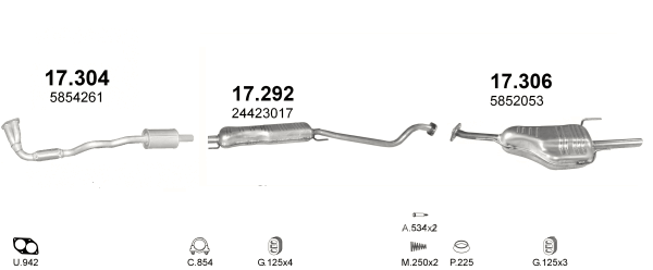 

Резонатор на Opel Astra (Опель Астра)