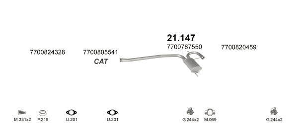 

Резонатор на Renault R19 (Рено Р19)