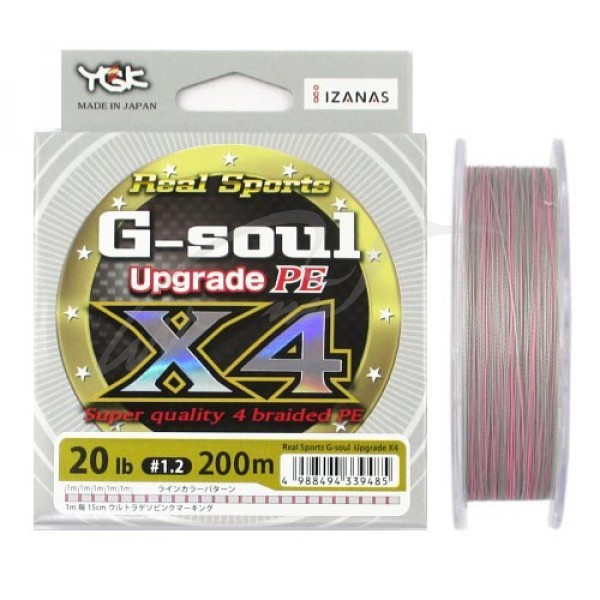 

Шнур YGK G-Soul X4 Upgrade 200m #3.0/40lb ц:серый