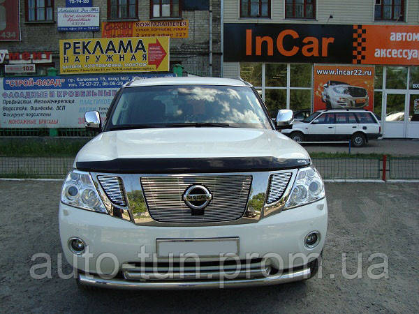 

Дефлектор капота EGR (мухобойка) для Nissan Patrol 10- (logo) №027221L