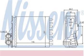 

Радиатор печки (отопителя) Renault Logan, Дачия логан, Ваз, Рено (пр-во NISSENS 76512)
