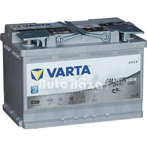 

Аккумулятор 70Ah-12v VARTA Start-Stop Plus AGM (278х175х190), R, EN 760