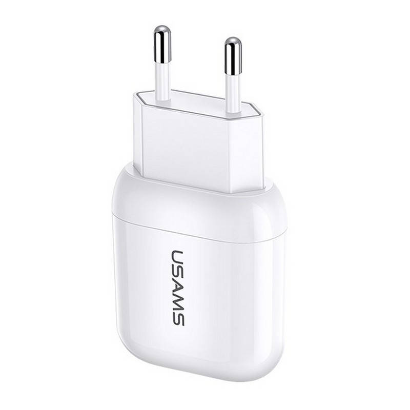 

Сетевое зарядное устройство Usams 5V 2.1A USB White (US-CC078-WT), Белый