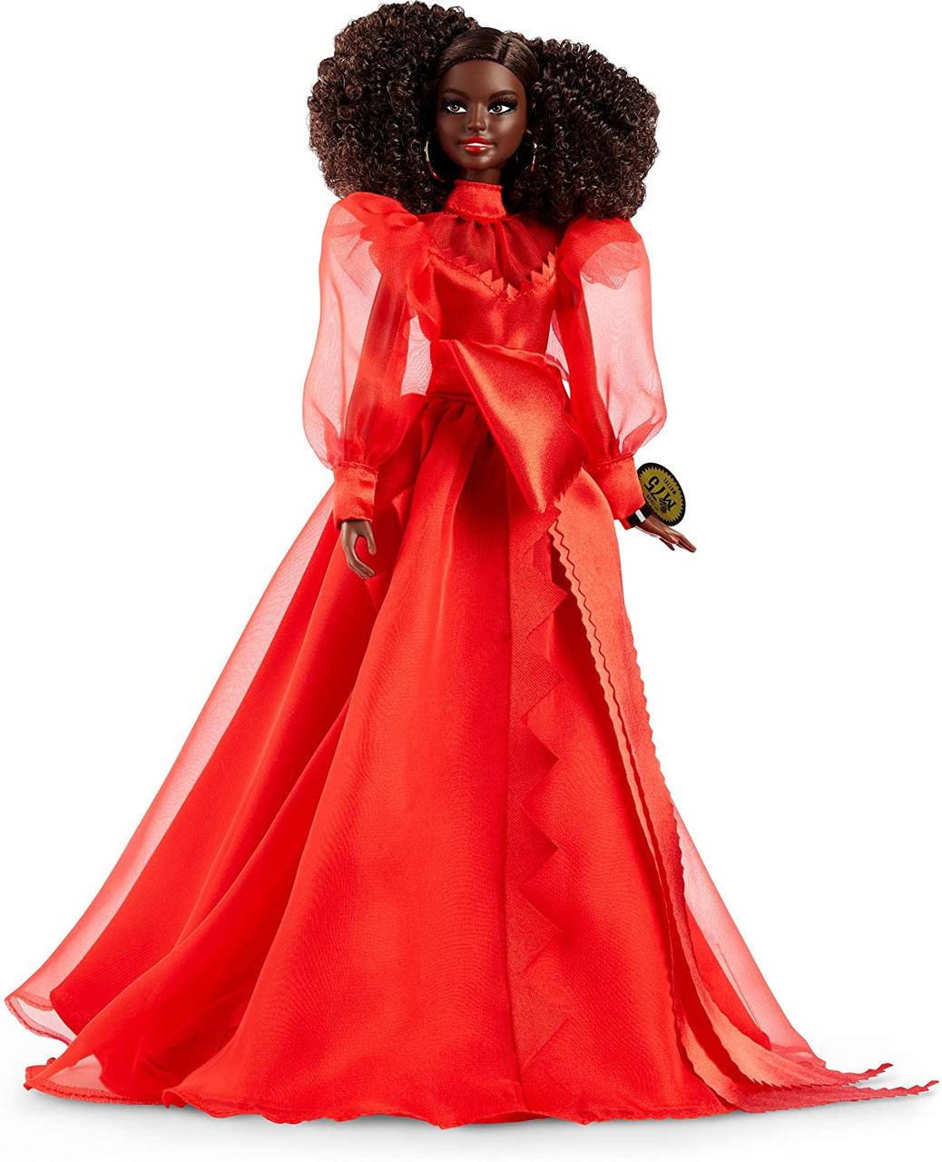 

Кукла Барби коллекционная 75-летие Mattel Barbie Collector 75th Anniversary Doll in Red Chiffon Gown, Brunette