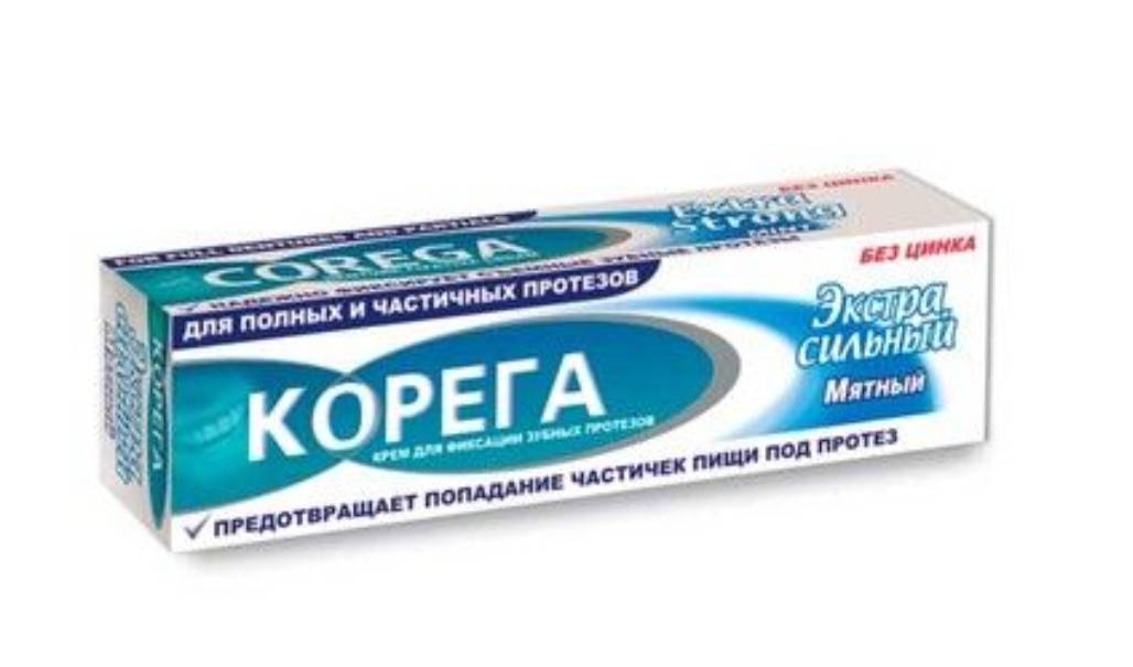 

Корега Экстра сильный мятный крем для фиксации протезов 40г