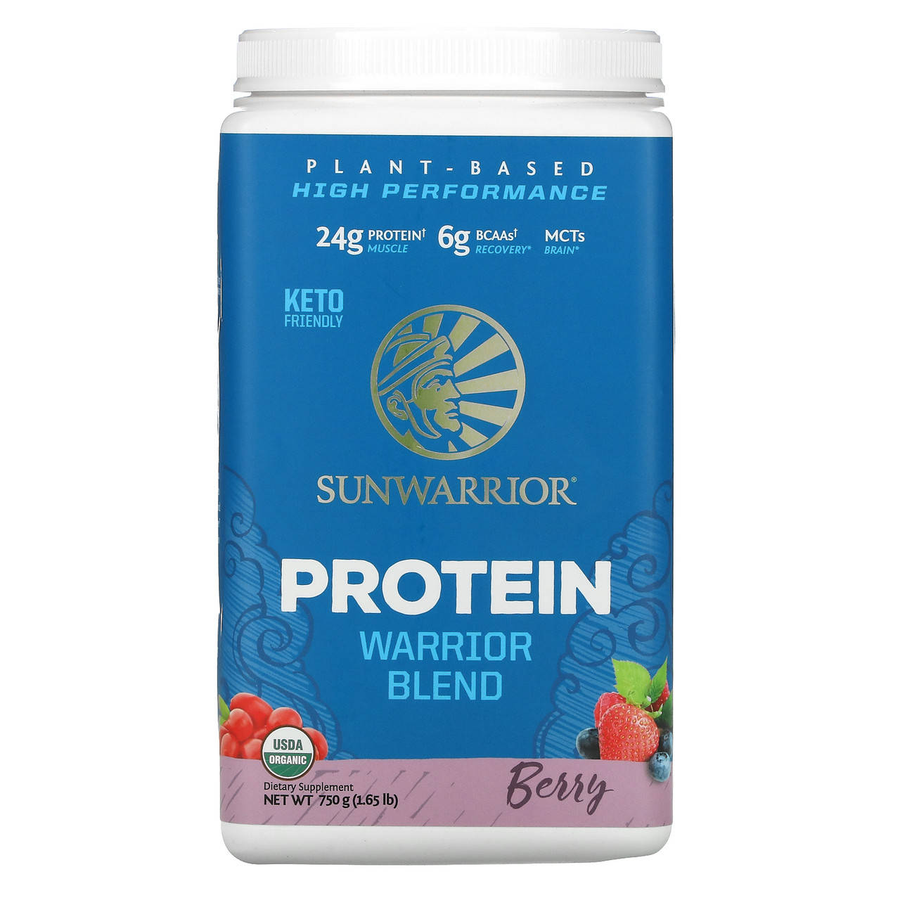 

Sunwarrior, Органический протеин растительного происхождения Warrior Blend Protein,ягоды, 1.65 фт. (750 г)