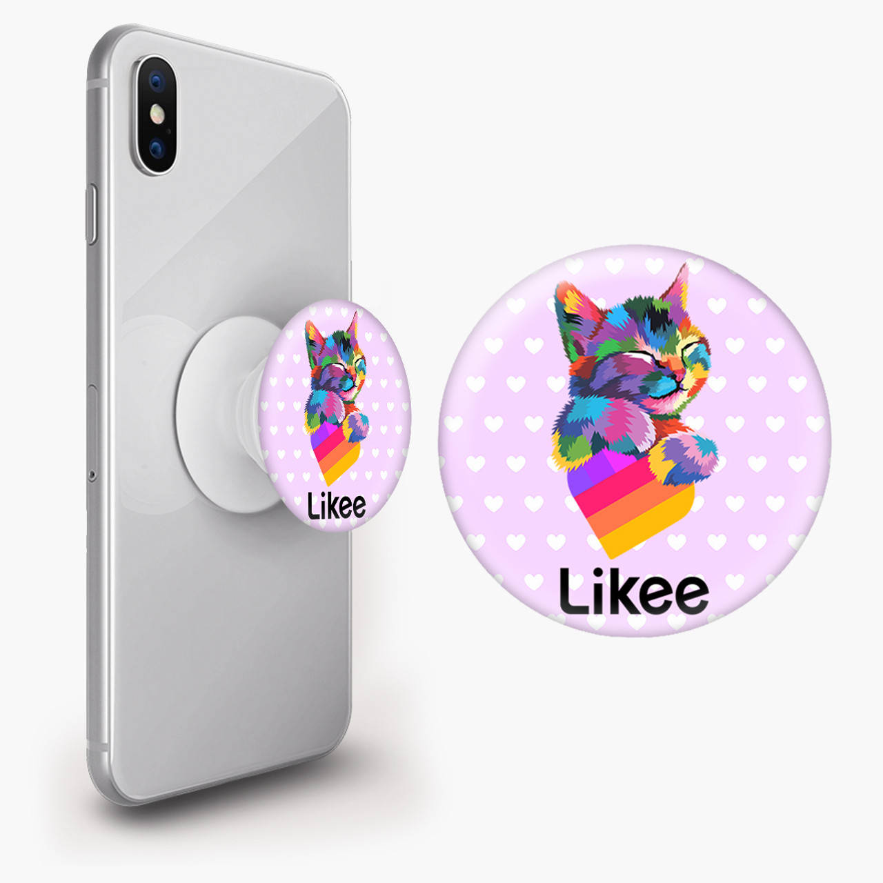 

Попсокет (Popsockets) держатель для смартфона Лайк (Likee) (8754-1040), Белый