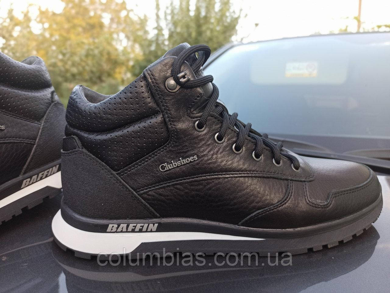 

Мужская зимняя кожаная обувь Baffin sport boots., Черный