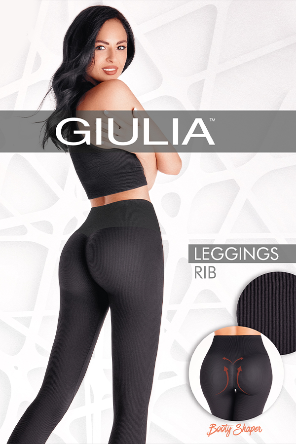 

Леггинсы бесшовные в рубчик GIULIA Leggings Rib NERO (черный