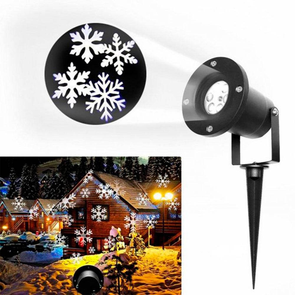 

Светодиодный уличный лазерный проектор Star Shower WHITE Snowflake № WP1