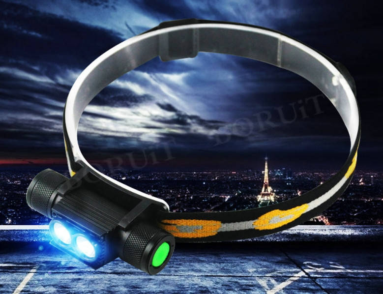 

Налобный мощный фонарь Boruit D25 XM-L2 (Оригинал) 1000lm Фонарик, Черный