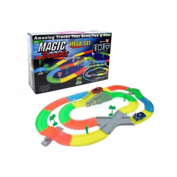 

Детская гоночная трасса Magic Tracks 360pcs Mega Set Трек гибкий светящийся Дорога 360 деталей + 2 машинки