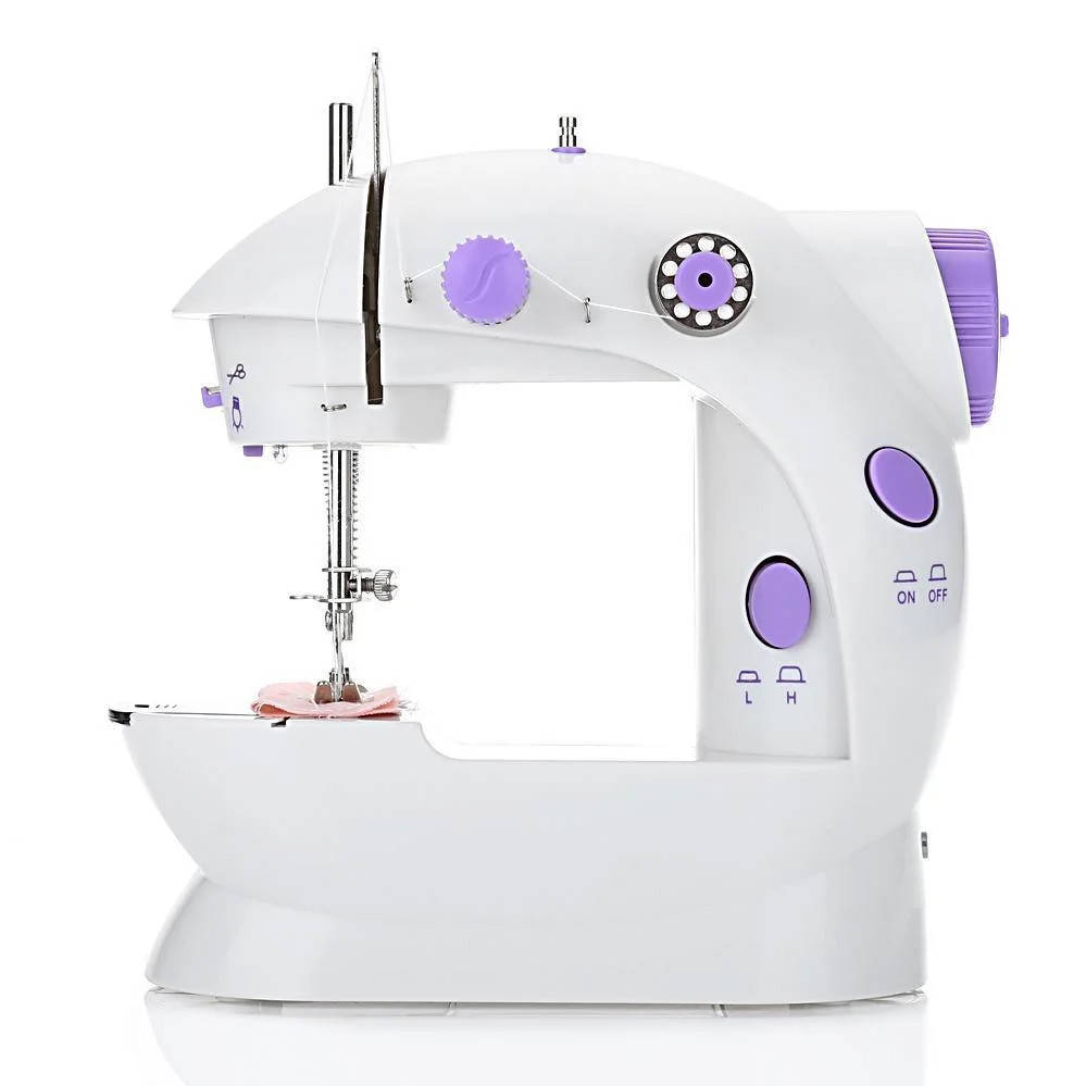 

Мини швейная машинка 4 в 1 Mini Sewing Machine SM-202А Домашняя компактная настольная портативная ручная 220V